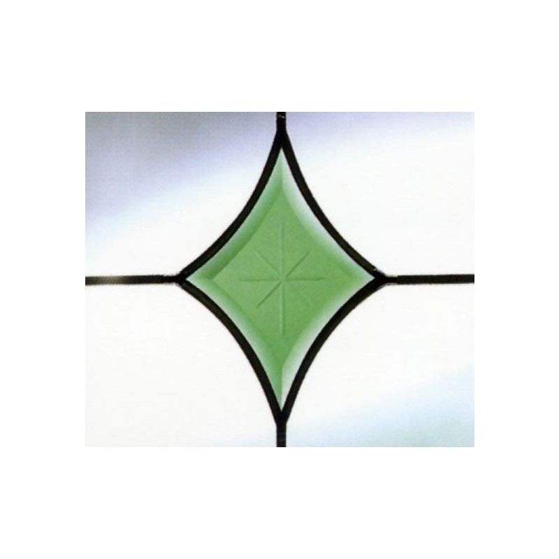 Green Curved Diamond Cut